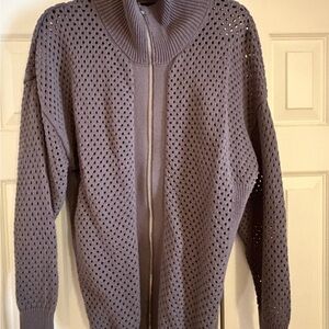Varley Women's Taupe Open-Knit Cardigan